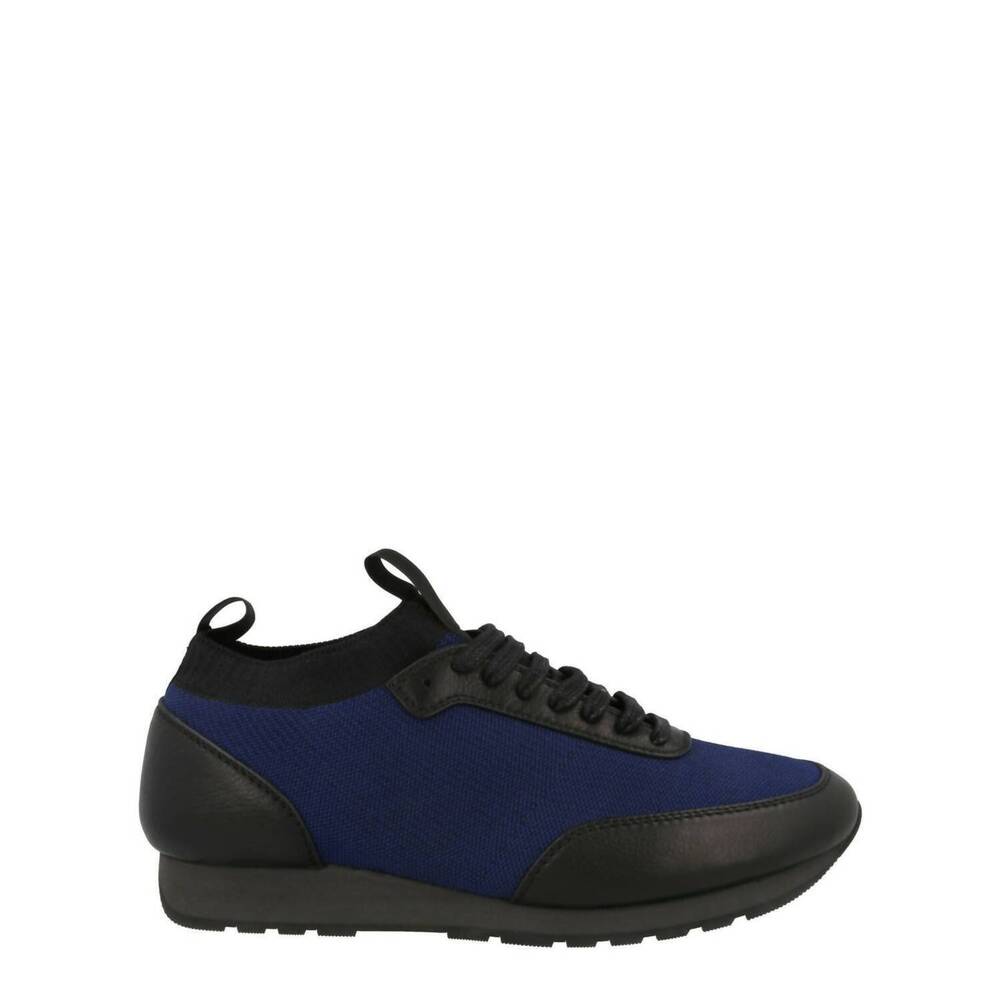 NEW BRIONI men's mesh sock-collar runner sneakers in bluette black